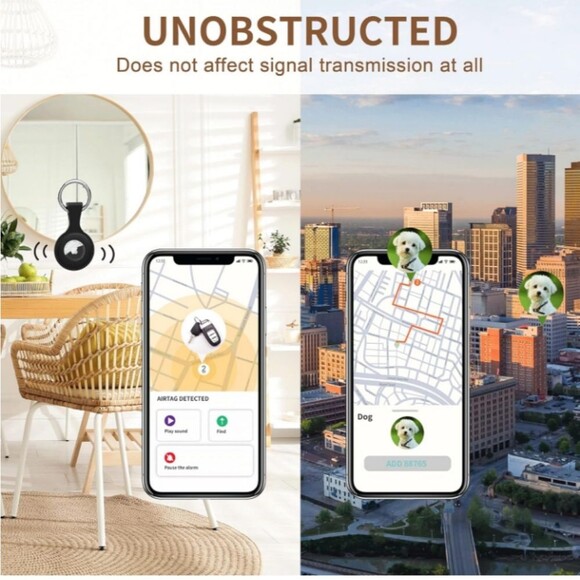 Air Tag Holder with Keychain AirTag case with Keychain Set of 4 NWT - Picture 3 of 9